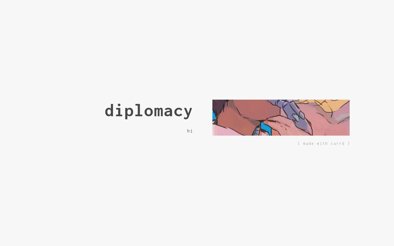 Carrd profile picture for @diplomacy